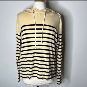 J. Crew striped hoodie. Sz L